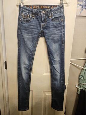 Rock revival Jessica skinny jeans women's size 24